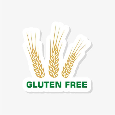 Gluten free sticker, simple signのイラスト素材