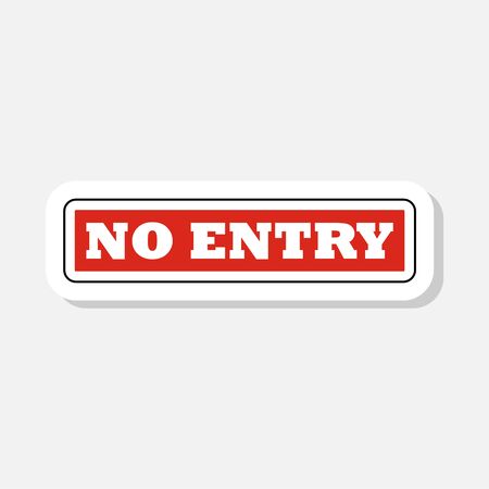 No entry sign, Safety first stickerのイラスト素材