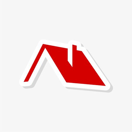 Real estate symbol, Roof stickerのイラスト素材