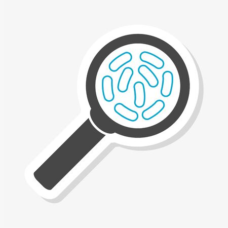 Probiotics bacteria organisms stickerのイラスト素材