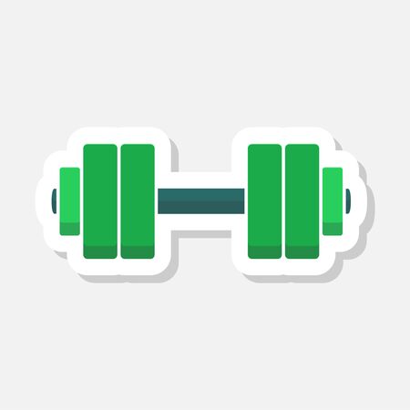 Dumbbell sticker, dumbbell for trainingのイラスト素材