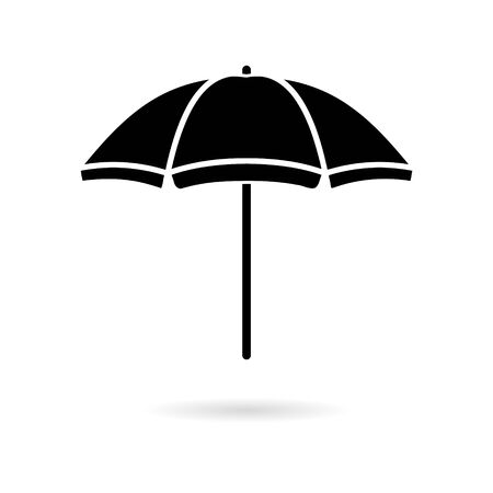 Black Beach Umbrella iconのイラスト素材