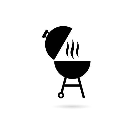 Black BBQ Barbecue Party illustrationのイラスト素材