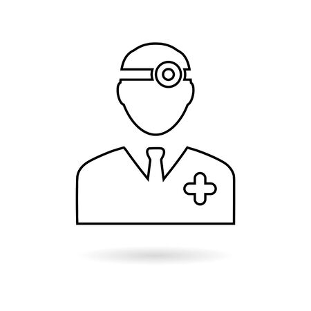 Black Medical doctor iconのイラスト素材