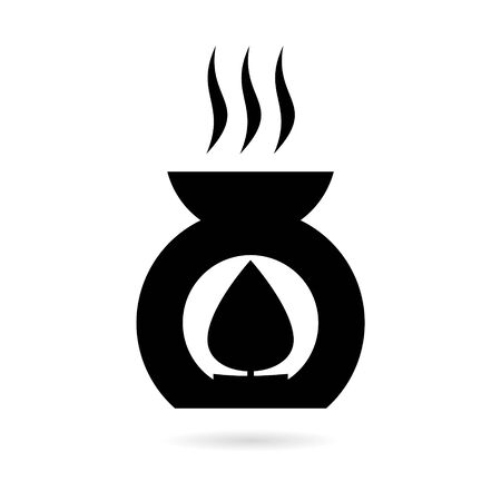Black Aroma lamp icon simple illustration.のイラスト素材