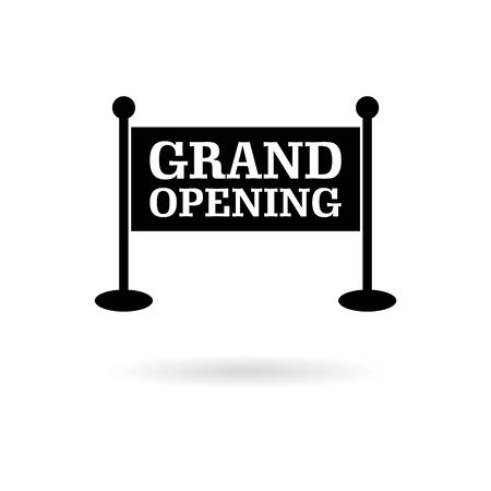 Black Grand opening invitation concept icon on white backgroundのイラスト素材