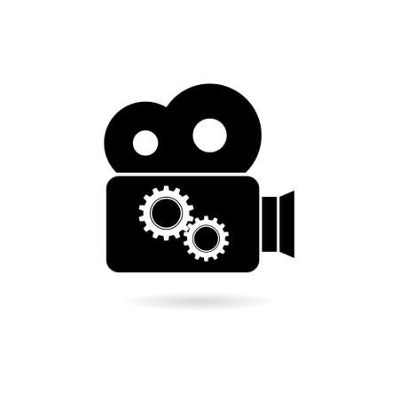 Black Cinema camera iconのイラスト素材