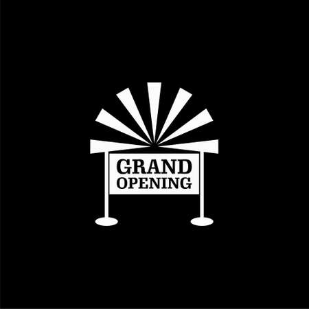 Grand opening invitation concept , icon on dark backgroundのイラスト素材