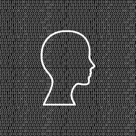 Personal Data Concept icon on dark backgroundのイラスト素材