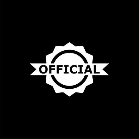 Official icon stamp on dark backgroundのイラスト素材