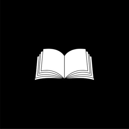 Sign open book icon  on dark backgroundのイラスト素材