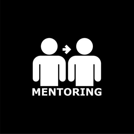Mentoring icon  , Mentoring concept on dark backgroundのイラスト素材