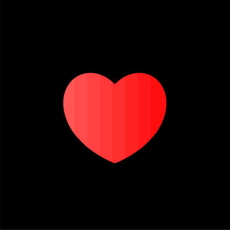 Heart icon, Heart Logo on dark backgroundのイラスト素材