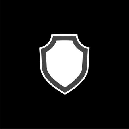 Shield seal frame icon or logo on dark backgroundのイラスト素材