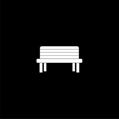 Bench icon or logo on dark backgroundのイラスト素材