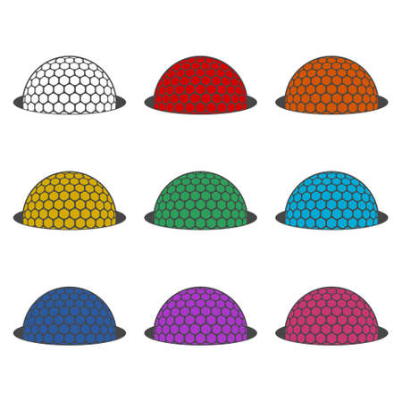 Golf ball sign icon  , color setのイラスト素材