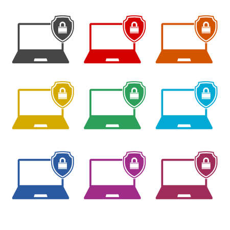 Internet Security Concept icon   color setのイラスト素材