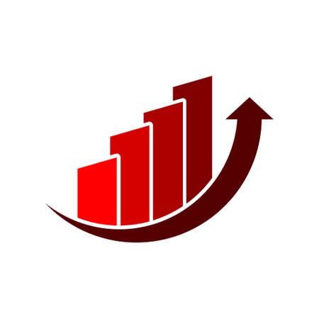 Growth chart icon or logo, Growth Chart Logo Templateのイラスト素材