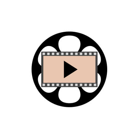 Media player, icon film, simple logo or iconのイラスト素材