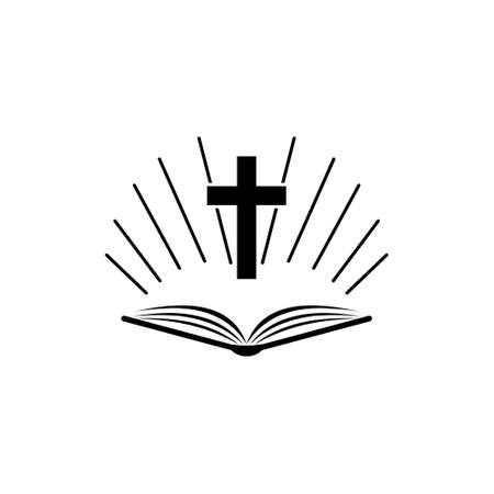 Holy Bible Flat Icon or logoのイラスト素材