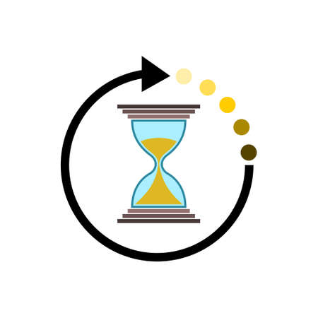 Hourglass icon or logo, simple Hour Glass sign