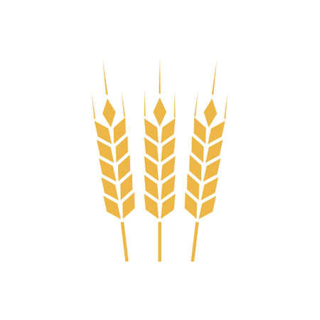 Agriculture icon, golden wheat signのイラスト素材