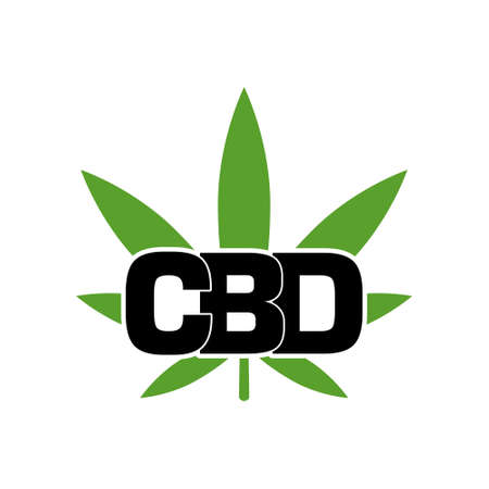 Cannabidiol (CBD) cannabis iconのイラスト素材