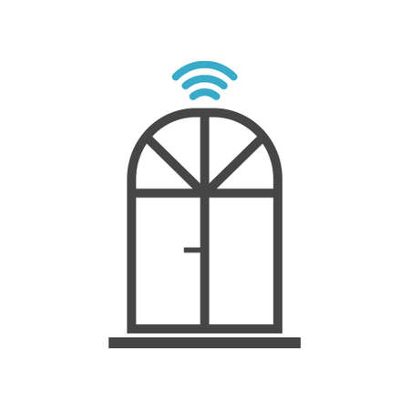 Glass break sensor icon, Security Sensor signのイラスト素材