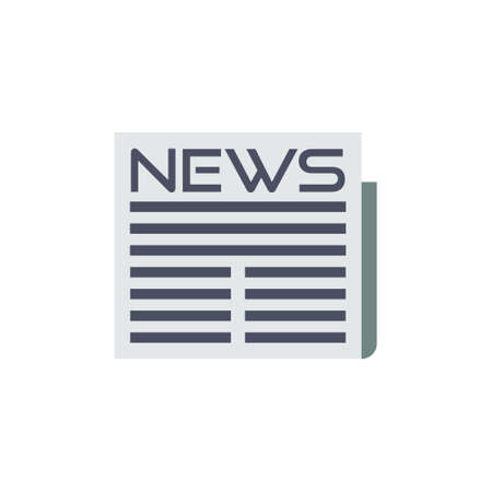 Newspaper icon isolated on white backgroundのイラスト素材