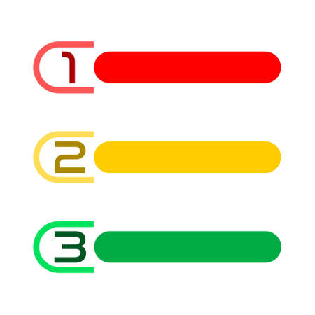 Color Numbered list icon or signのイラスト素材