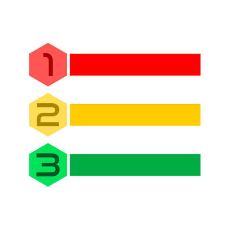 Color Numbered list icon or signのイラスト素材