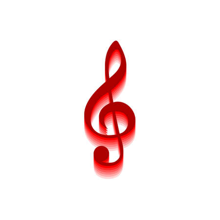 Treble Clef icon, Simple icon of treble keyのイラスト素材