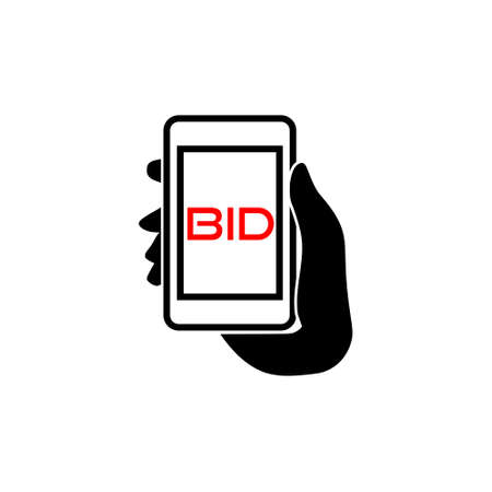 Bid sign or iconのイラスト素材