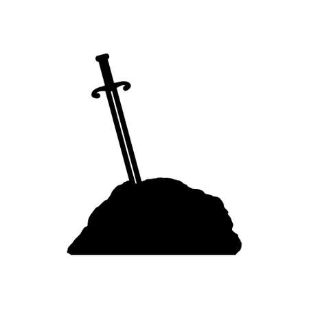 Sword in the stone iconのイラスト素材