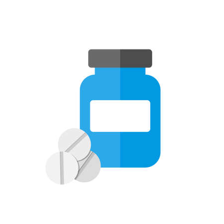 Pills isolated on white backgroundのイラスト素材