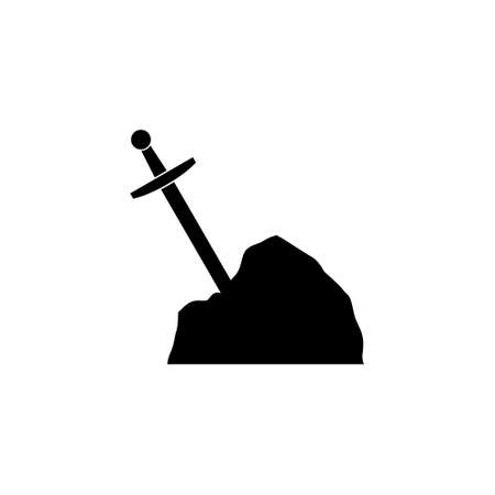 Sword in the stone iconのイラスト素材