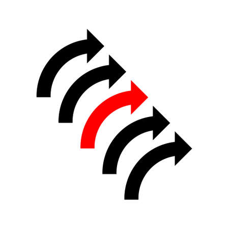 Leadership, success, and teamwork concept, arrows conceptのイラスト素材