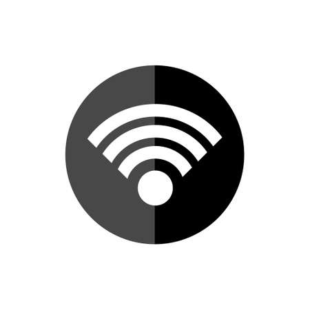 Wifi Wireless Network Symbol, wifi black circle signのイラスト素材