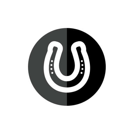 Horseshoe silhouette icon or signのイラスト素材