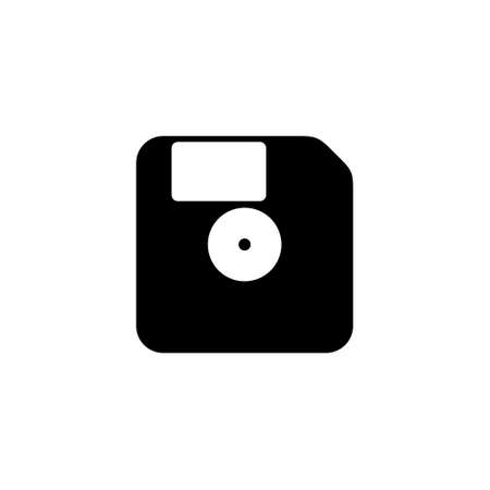 Floppy disk, data storage support, Magnetic floppy disc iconのイラスト素材