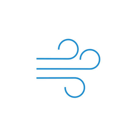 Wind icon nature, wave flowing, cool weatherのイラスト素材