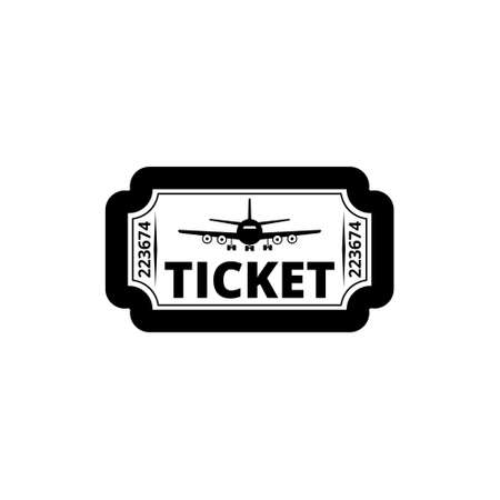 Ticket plane icon, Travel symbol, Flight ticket iconのイラスト素材