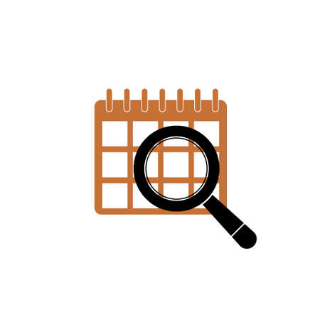 Calendar icon, Magnifier iconのイラスト素材
