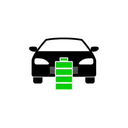 Electric car charging, charging station iconのイラスト素材