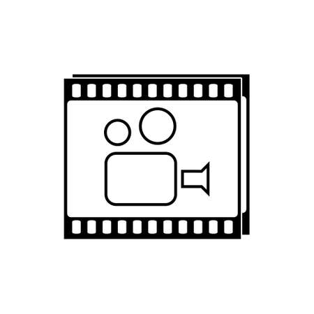 Camera design, Film frame and camera iconのイラスト素材