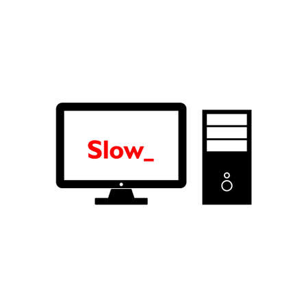 Slow computer icon or signのイラスト素材