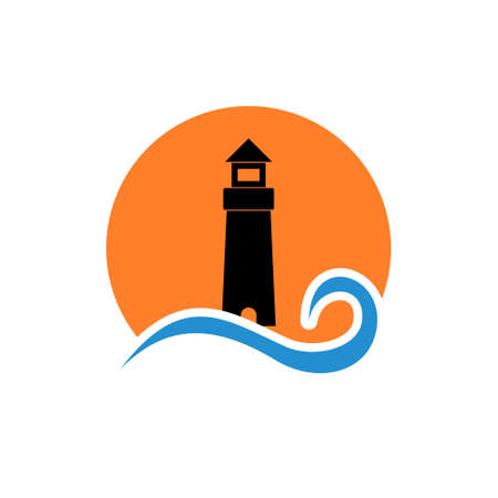 Sea lighthouse icon or logoのイラスト素材