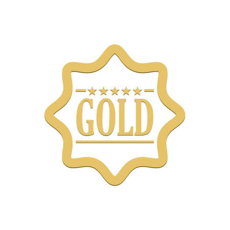 Banderole Gold illustration background.のイラスト素材