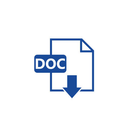 Dateityp Icon DOC, Dateitypen Symbolのイラスト素材