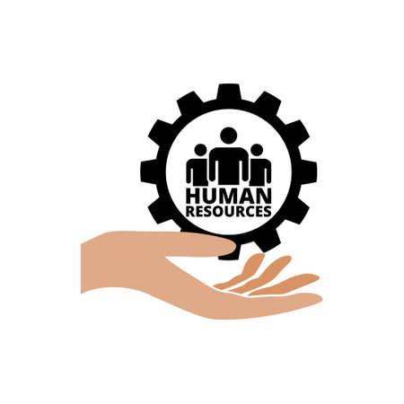 Human resources concept, hand offering signのイラスト素材